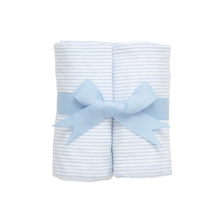 Double Fabric Burp Set - Blue Seersucker Stripe