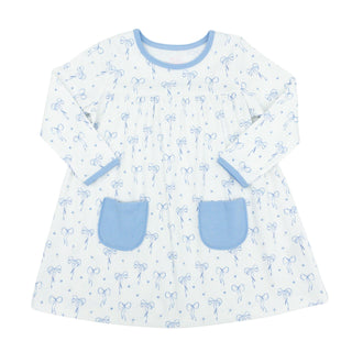 Knit Lennon Dress - Blue Bows