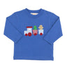 Christmas Train on Chambray