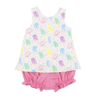 Sammy Pima Knit Bloomer Set - Sweet Summertime