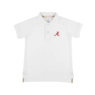 Prim & Proper Polo - Worth Ave White with Alabama Embroidery