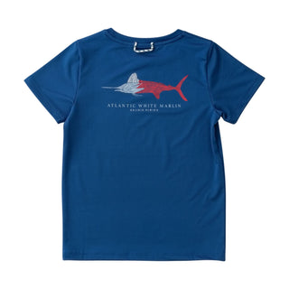 Boys Pro Performance Short-sleeve T-shirt - White Marlin