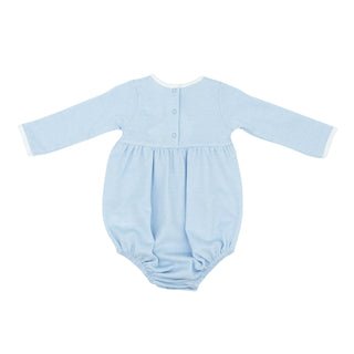 Boys Long-sleeve Bubble - Blue Mini Stripe