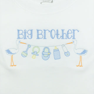 Big Brother Monogram with Baby Stork Design