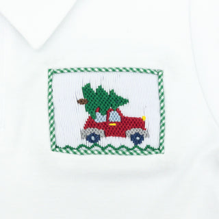 Ian Polo with Christmas Car Embroidery