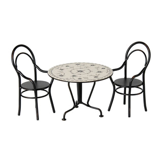 Dining Table Set with 2 Chairs, Miniature