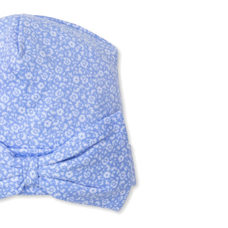 Printed Hat with Bow - Fall Flower Patch