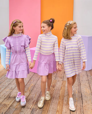 Turtleneck - Lavender Multi Stripe