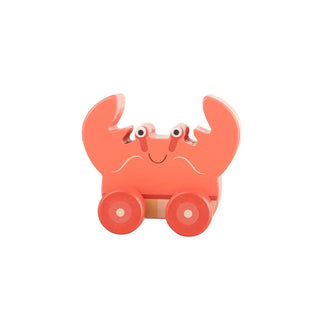 Crab Wooden First Push Toy