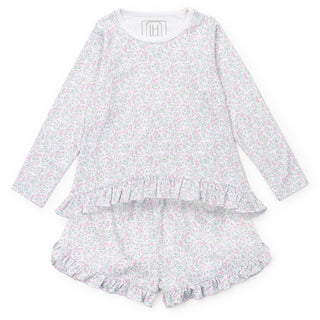 Girls Rorie Pima Knit Pajama Short Set - Garden Soiree