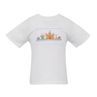 Boys Smocked T-shirt - Sand Castle