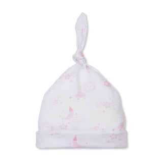Printed Knot Hat - Light Pink Nightfall