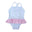 Blue Floral Scallop