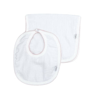 Cotton Gauze Bib & Burp Set