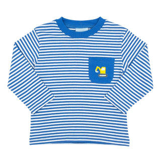 Boys Long-sleeve T-shirt with Pocket and Embroidery - Digger