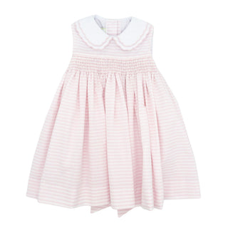 Marion Dress - Pink Pinstripe