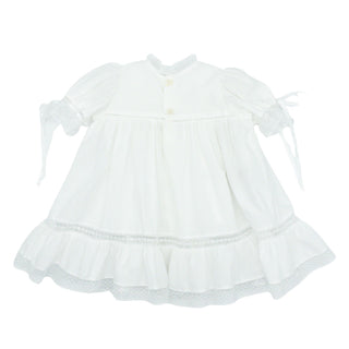 Lacey Heirloom Dress - White with White