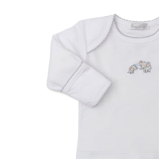 Footed Pant Set with Embroidery - Elephant Esprit