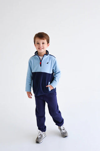 Hayword Half-zip (Fleece) - Barrington Blue