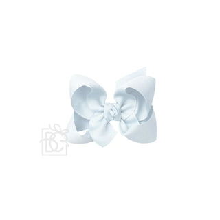 Grosgrain Double Knot Hair Bow - Powder Blue