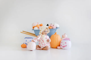 Penny's Long-sleeve Play Bubble - Vintage Prep Pumpkins Pails