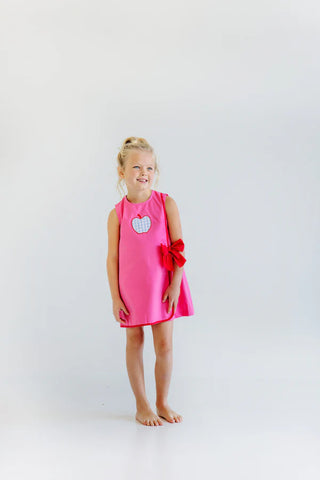 Wilma Faux Wrap Dress - Apple