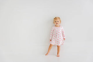 Long-sleeve Polly Play Dress - Vintage Prep Pumpkin Pails