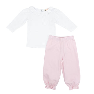 Girls Swing Top and Pant Set - Pink Dots