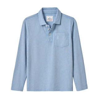 Long Sleeve Coastal Wash Polo - Malibu