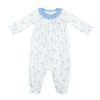 Girls Knit Lila Long Bubble - Blue Bows