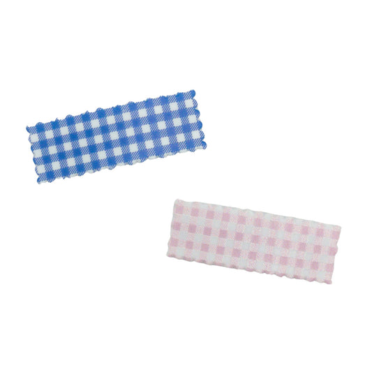Gingham Hair Clips, Set of 2