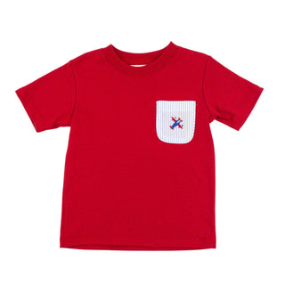 Harry's Play T-shirt with Embroidered Pocket - Airplane