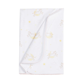 Printed Blanket - Pink Cow Jumping Over the Moon