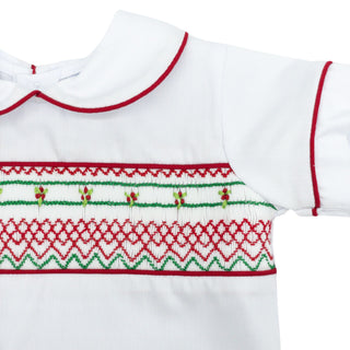 Boys Christmas Geometrics Smocked Diaper Set