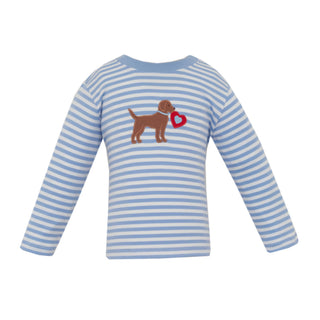 Boys Long-sleeve T-shirt with Applique - Valentine's Dog