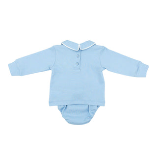Boys Pima Diaper Set - Blue