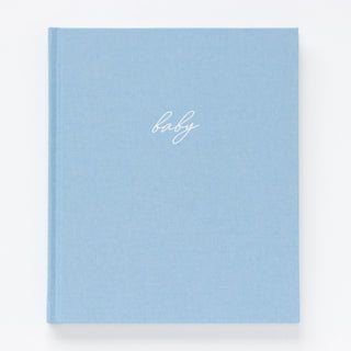 Linen Baby Memory Book - Blue