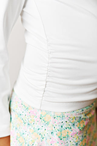 Ruched Top - White