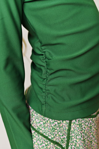 Ruched Top - Olive