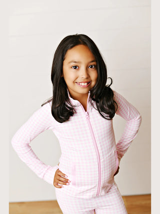 Active Jacket - Pink Gingham