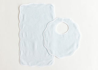Bib & Burp Set (French Terry) - Blue