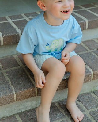 Boys Short Set with Applique - Ele-Fun Times