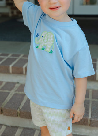 Boys Short Set with Applique - Ele-Fun Times