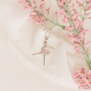 Gold Plated Necklace with Ballet Dancer Charm