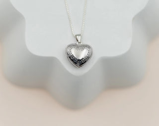 Sterling Silver Embellished Heart Locket