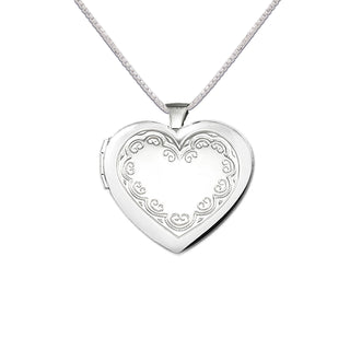 Sterling Silver Embellished Heart Locket