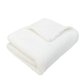 Charmante Luxe Faux Baby Blanket - White