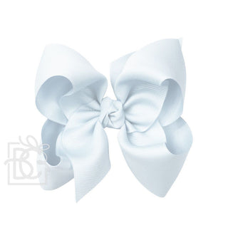 Grosgrain Double Knot Hair Bow - Powder Blue