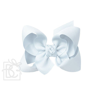 Grosgrain Double Knot Hair Bow - Powder Blue