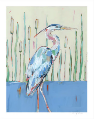 "Blue Herons I" on Paper